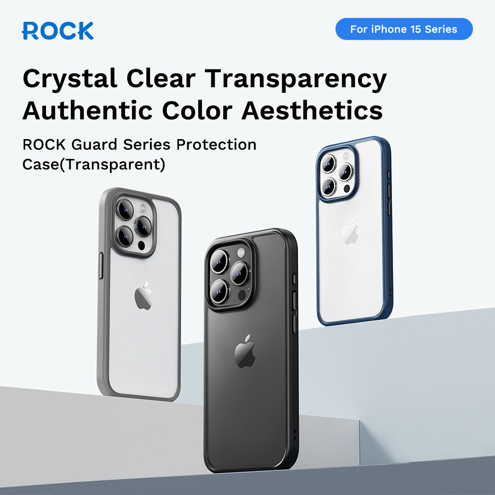 Rock – Guard Series Magnetic – iPhone 15 – Прозрачен-Черен