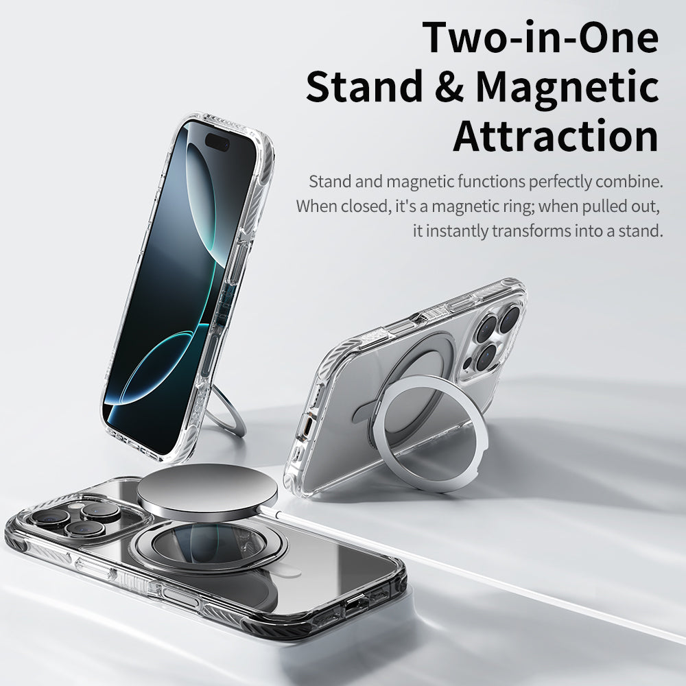 Rock – Калъф Rotating Stand Crystal Series Magnetic – iPhone 16 Pro Max – Черен