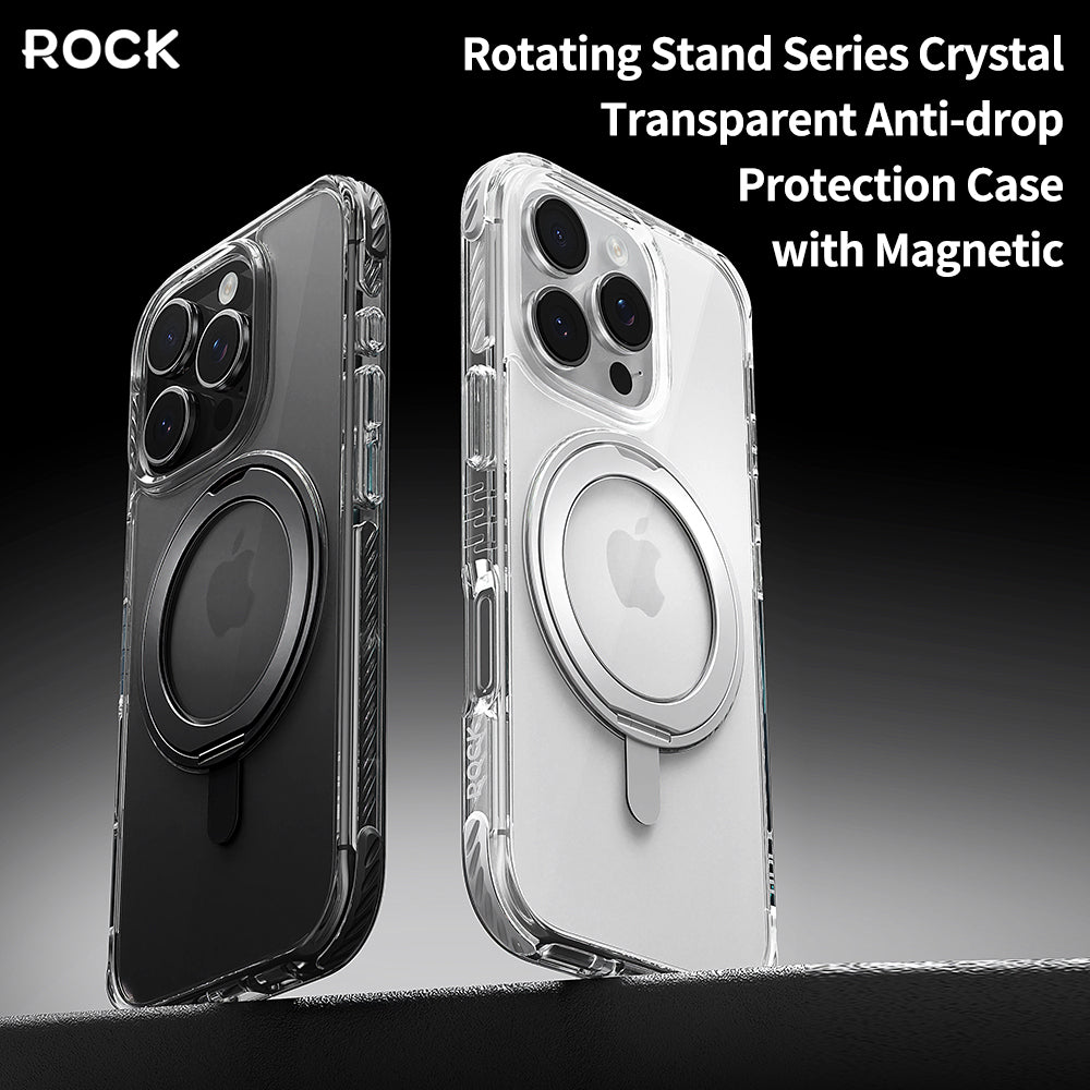 Rock – Калъф Rotating Stand Crystal Series Magnetic – iPhone 16 Pro Max – Черен