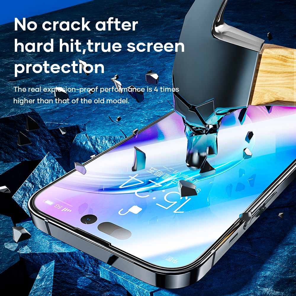 Rock –  Закален Стъклен протектор – HD Full coverage Anti static Pro – iPhone 15 Pro