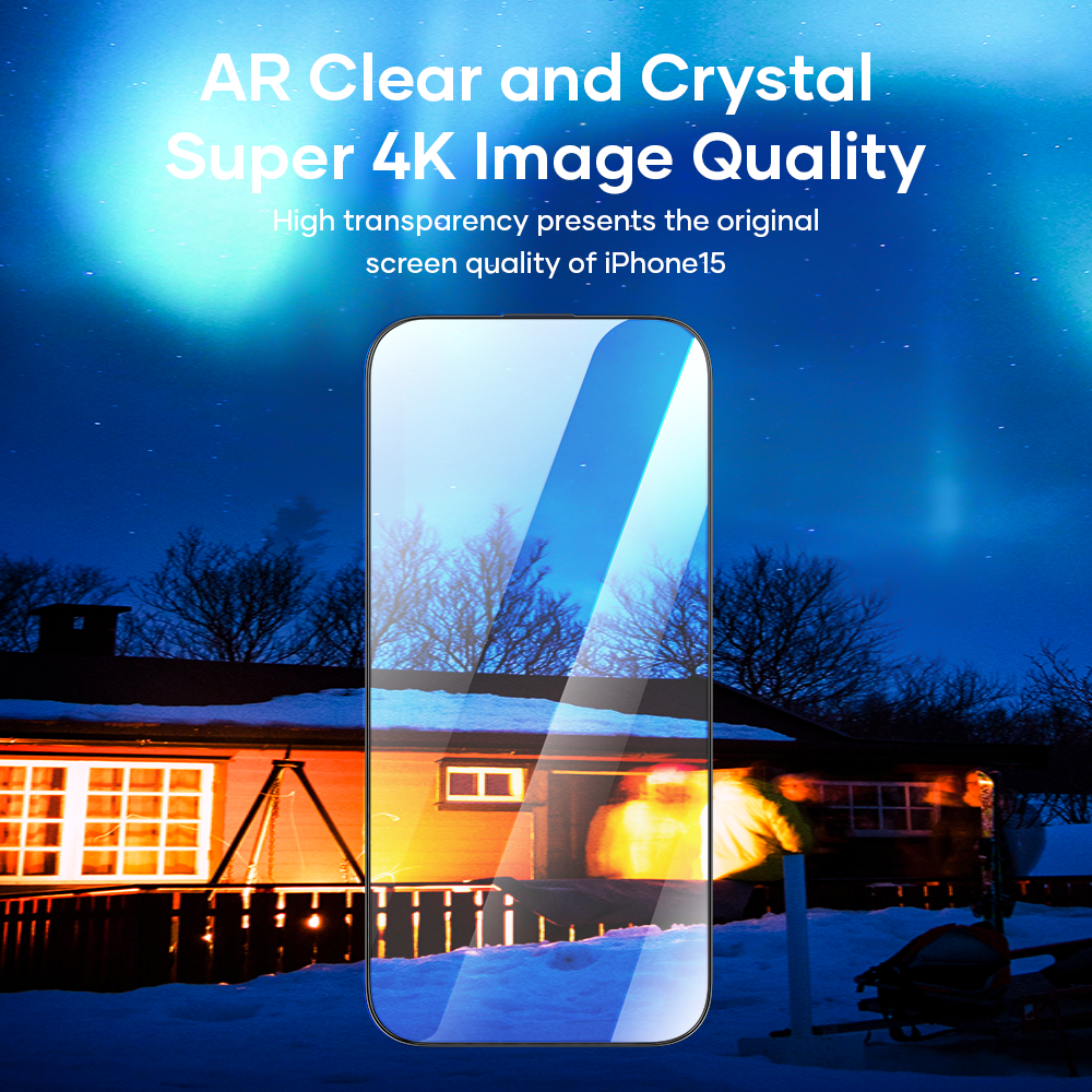 Rock – Закален Стъклен протектор – HD Full coverage Anti static Pro – iPhone 16 Pro