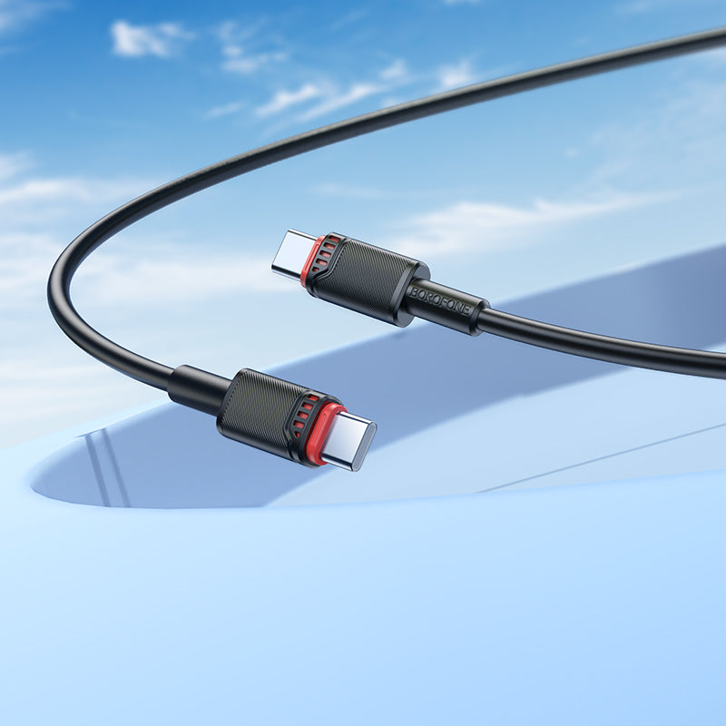 Borofone – Кабел Bx110 Beneficio Type-C към Type-C 60W 3A 1m. – Черен
