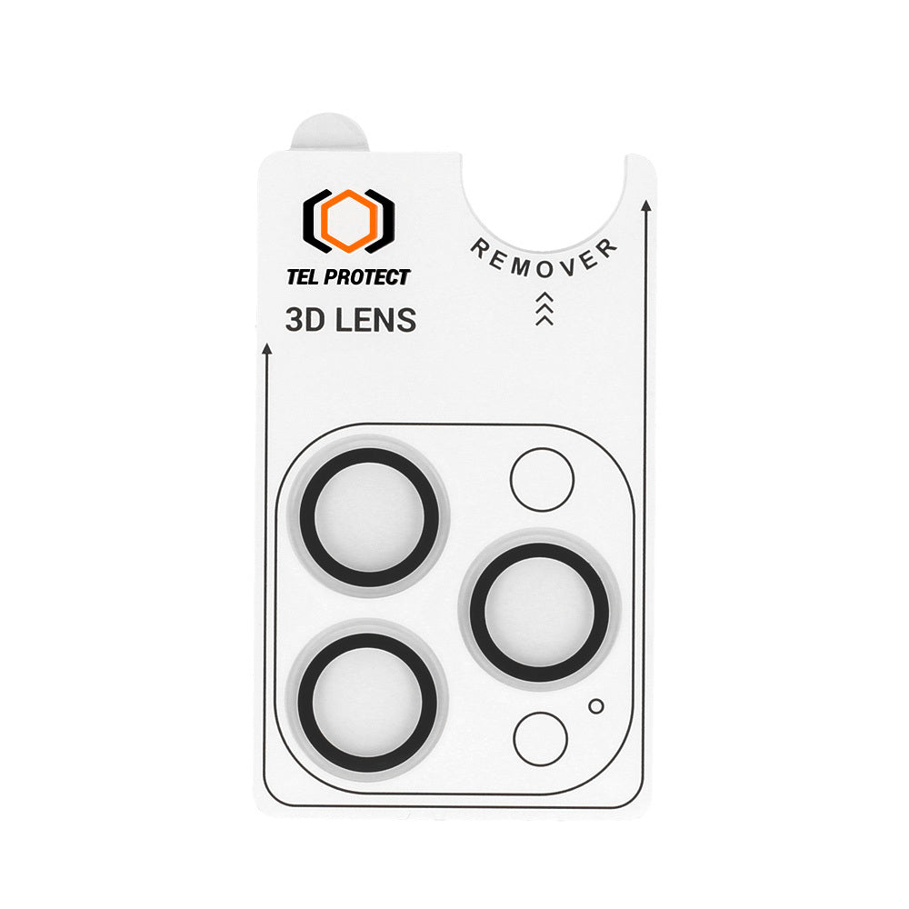 Закален Стъклен протектор – Tel Protect 3D Lens камери ( 3 обектива) – iPhone 13 Pro/13 Pro Max – Прозрачен