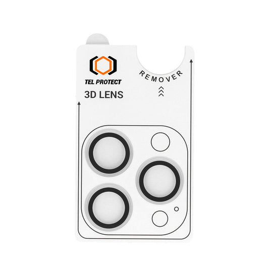 Закален Стъклен протектор – Tel Protect 3D Lens камери ( 3 обектива) – iPhone 13 Pro/13 Pro Max – Прозрачен