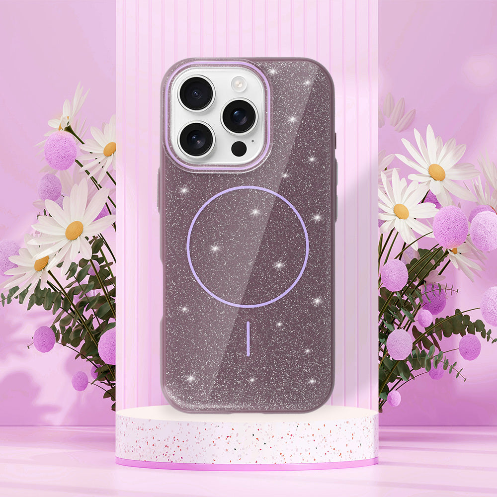 Калъф силикон – MagSafe Slim Shiny – iPhone 14 Pro Max – Лилав