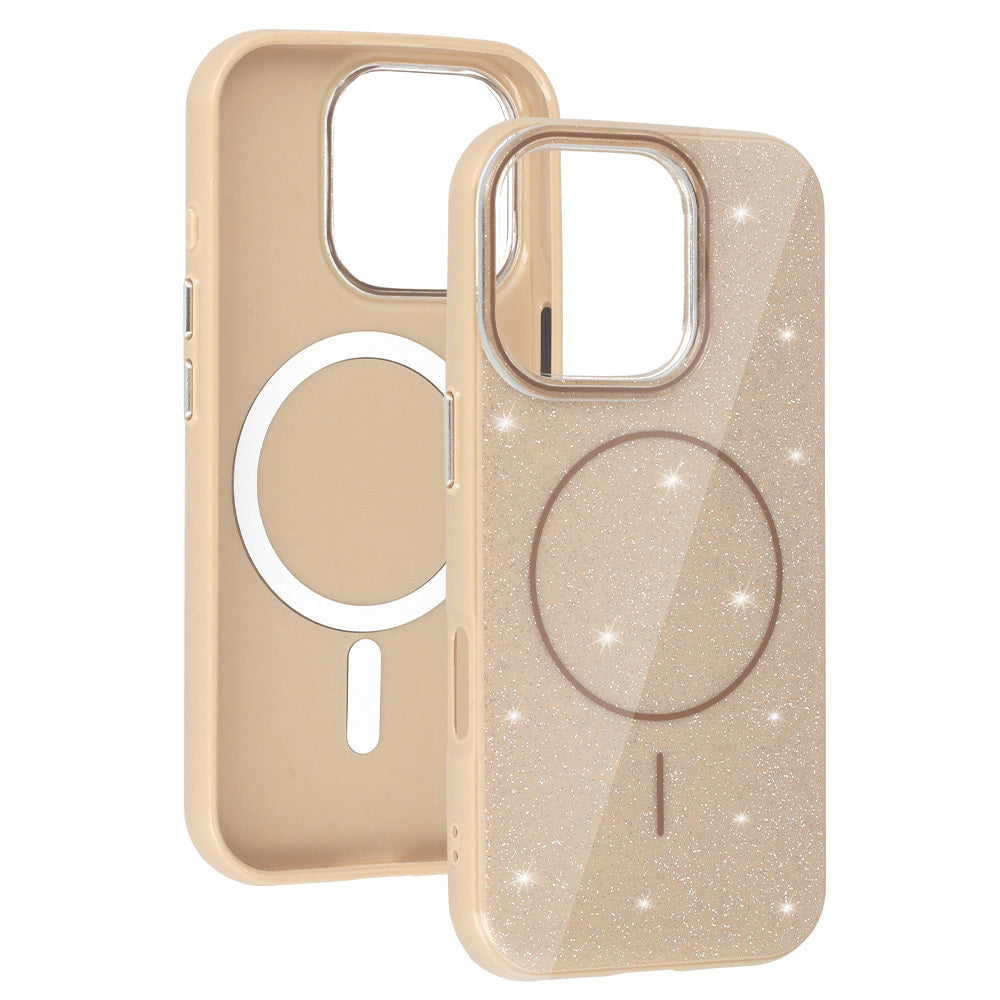 Калъф силикон – MagSafe Slim Shiny – iPhone 15 Pro Max – Златист