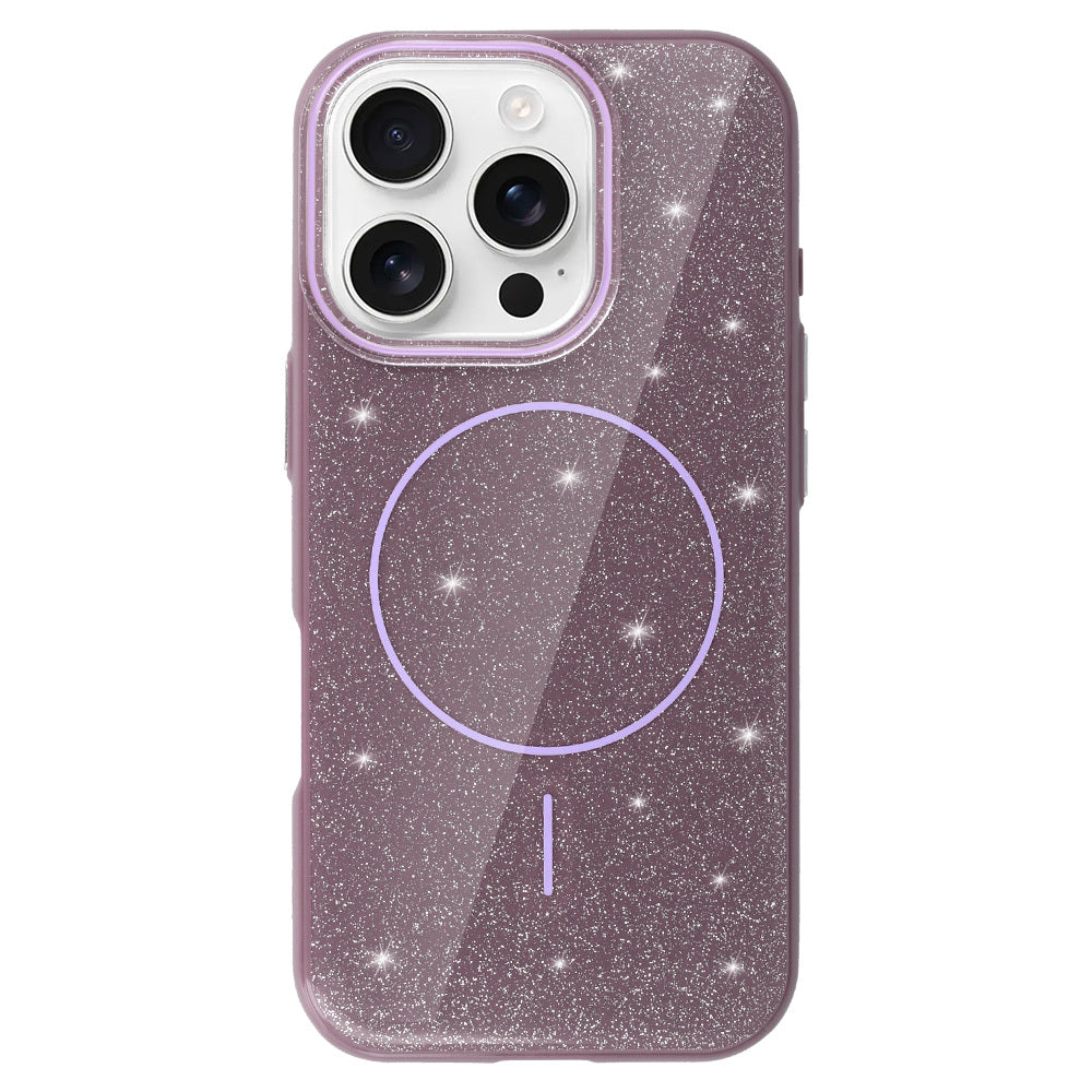 Калъф силикон – MagSafe – Slim Shiny – iPhone 16 – Лилав