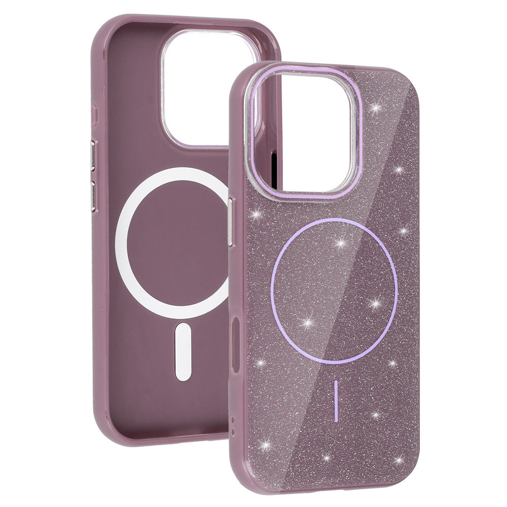Калъф силикон – MagSafe – Slim Shiny – iPhone 16 – Лилав