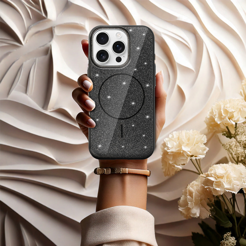 Калъф силикон – MagSafe Slim Shiny – iPhone 16 Pro – Черен