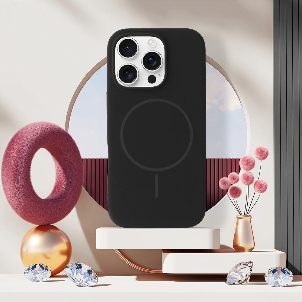 Калъф силикон –  MagSafe Slim Silicone – iPhone 16 Pro Max – Черен