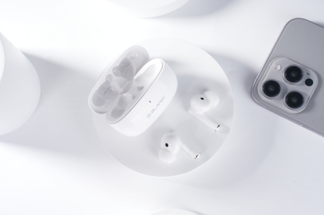 Blavec – Безжични Bluetooth слушалки –TWS BW01 Pure (BW01 W) – Бялo
