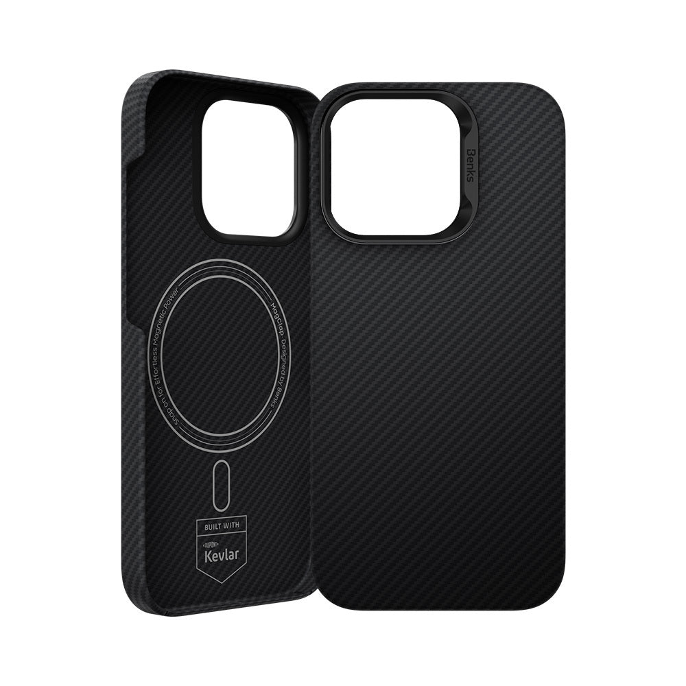 Benks – Калъф Magnetic Armor Air Kevlar Pc Frame 600D (D066) – iPhone 16 Pro Max – Черен