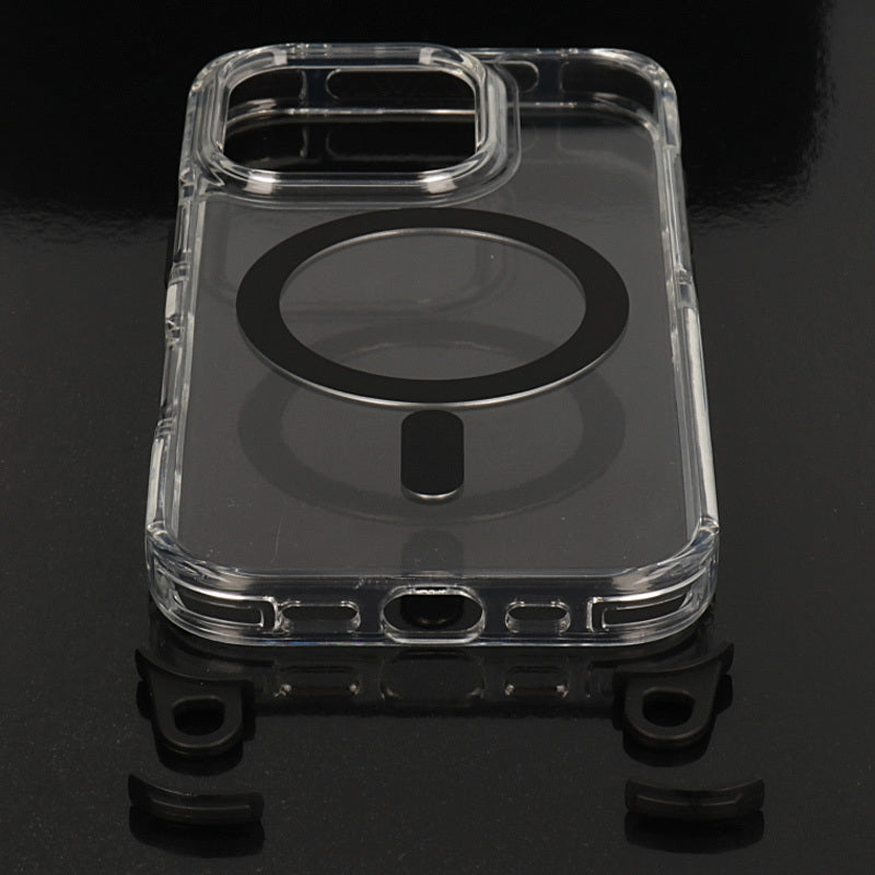 Калъф – Tel Protect Strap Case – iPhone 13/14 – Прозрачен-Черно