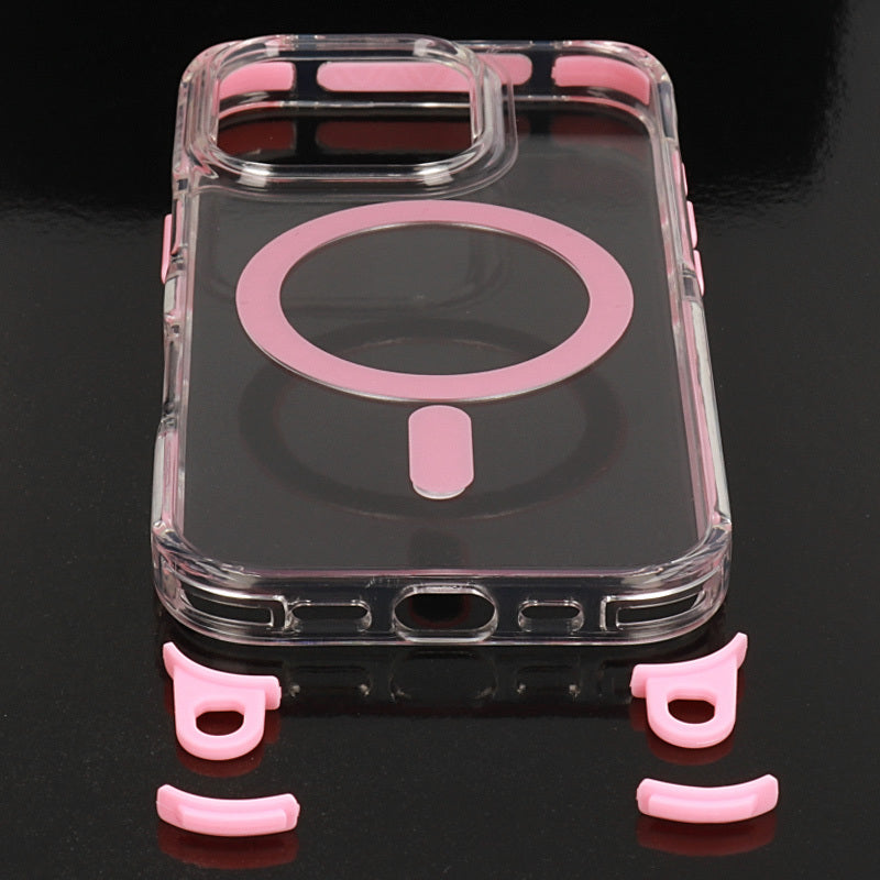 Калъф – Tel Protect Strap Case – iPhone 15 Pro – Прозречен-Розов