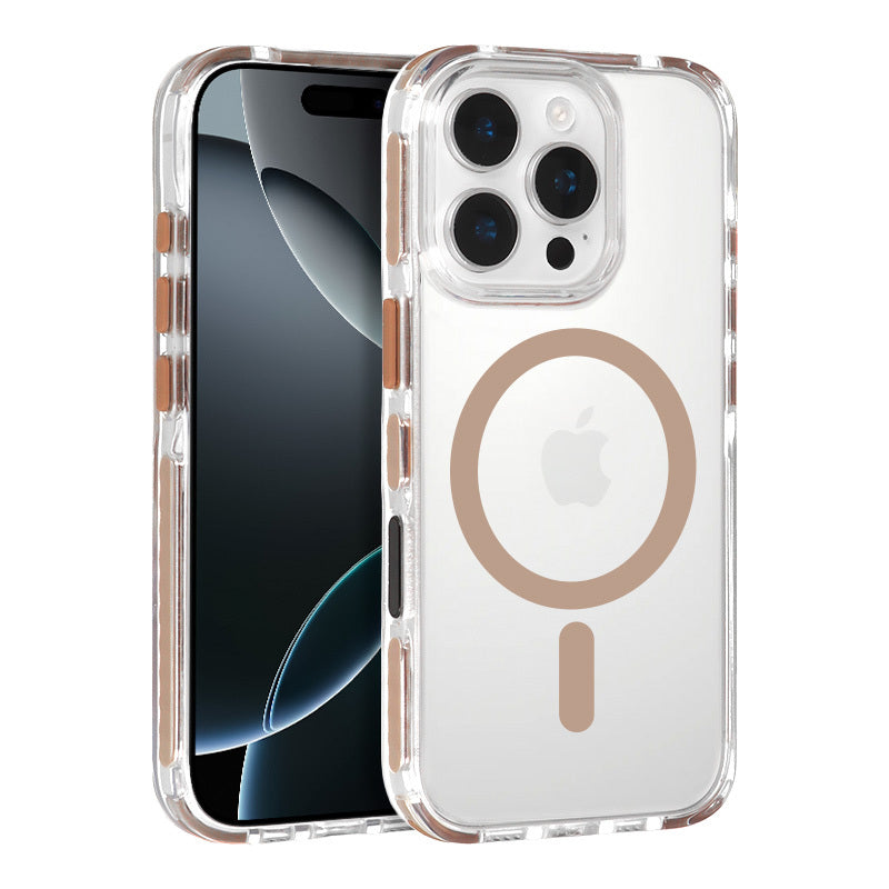 Калъф – Tel Protect Strap Clear – iPhone 15 Pro – Прозрачен-Златист