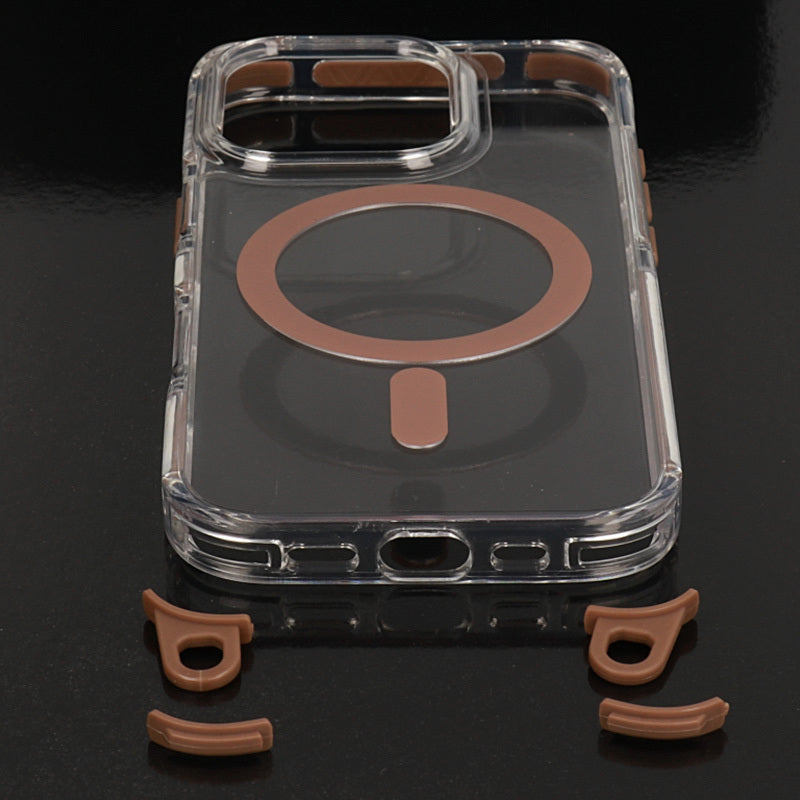 Калъф – Tel Protect Strap Clear – iPhone 15 Pro – Прозрачен-Златист