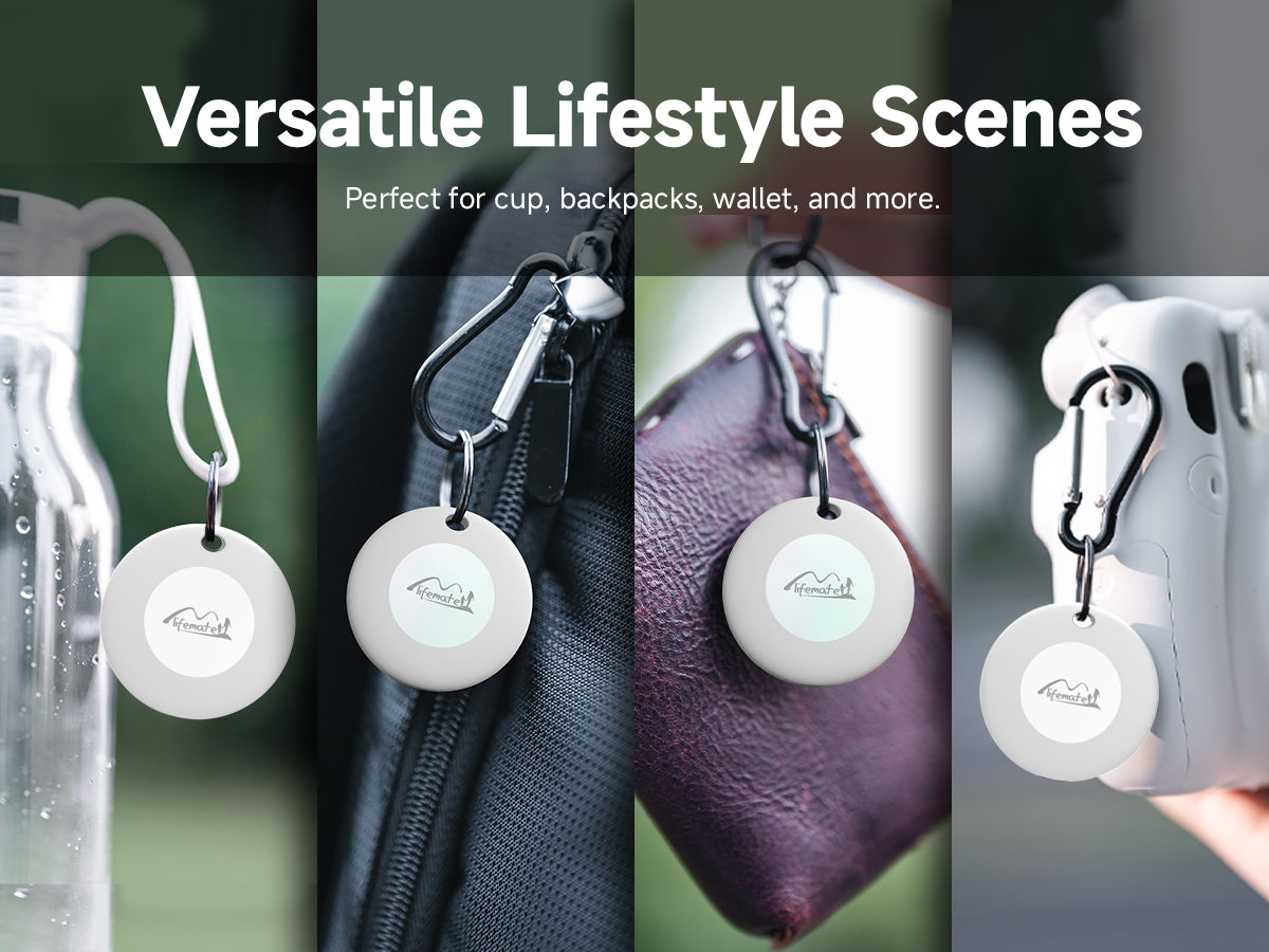 LifeMate – GPS Bluetooth LifeTag Tracker HD P16 3 – тракер против изгубване → Apple Find my – Бял