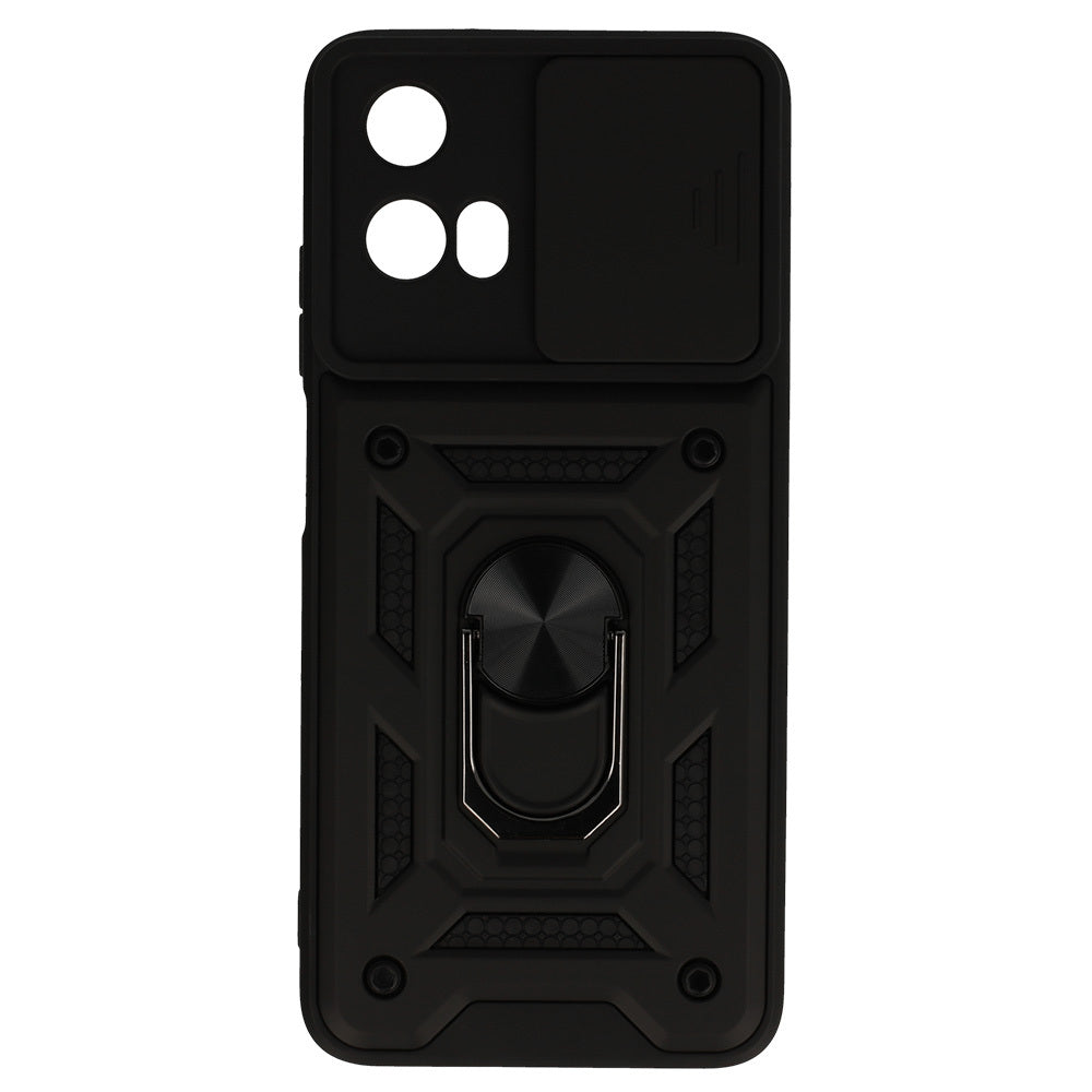 Калъф силикон – Slide Camera Armor Motorola Moto G35 5G – Черен
