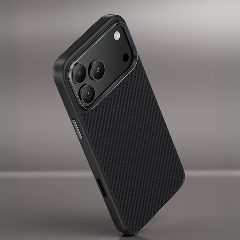 Benks – Калъф Magnetic Armor Pro Kevlar Metal Frame 600D (A068) Air (Camera Control Button) – iPhone 17 – Черен