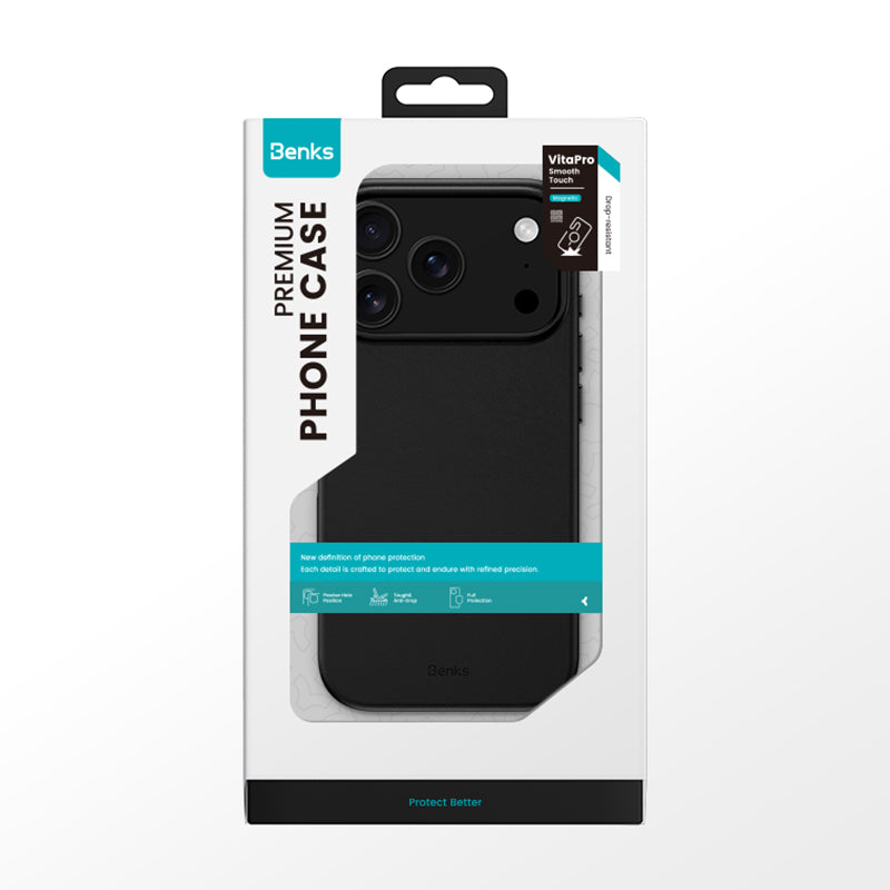 Benks – Калъф Magnetic Vita Pro Silicone (A068) Air (Camera Control Button) – iPhone 17 – Черен
