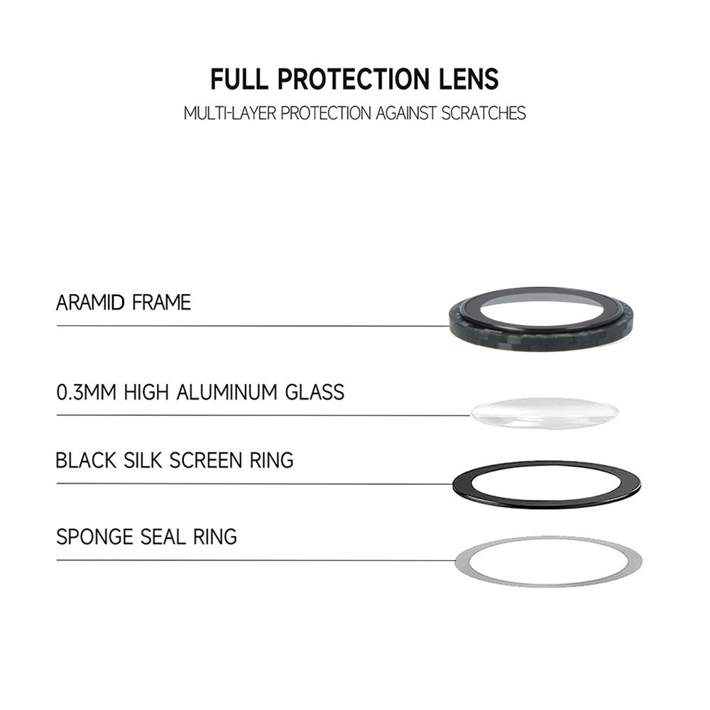 Закален Стъклен протектор – Tel Protect 3D Lens Aramid – за камерите (3 обектива) – iPhone 16 Pro/16 Pro Max