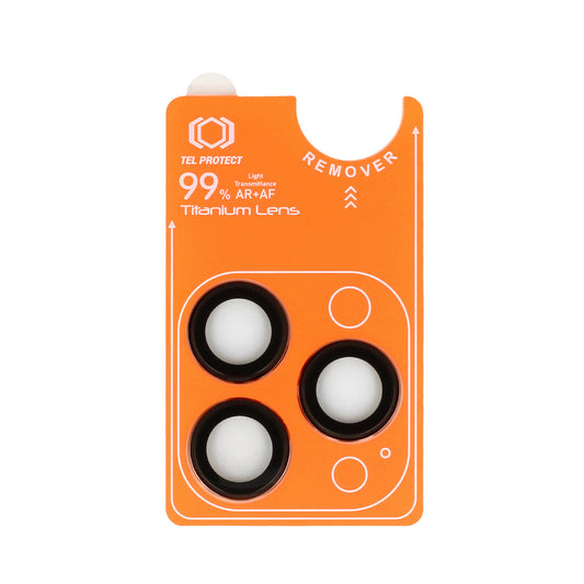Закален Стъклен протектор – Tel Protect Titanium Lens 99% AR – за камерите (1 обектив) – iPhone 17 Air – Черен