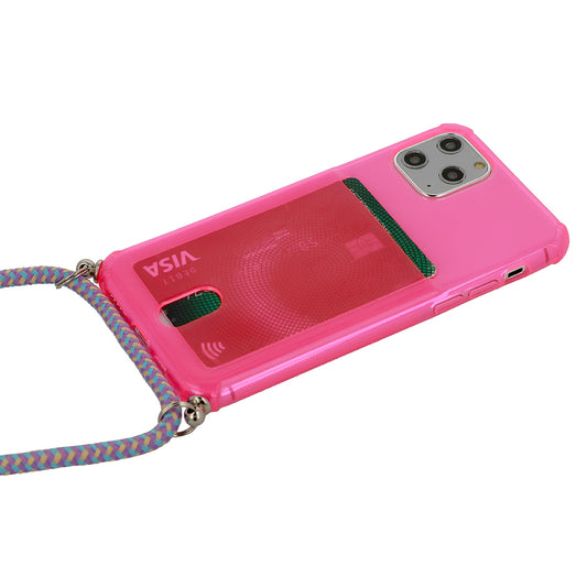Калъф силикон – STRAP Fluo Case – iPhone X/XS – Розов