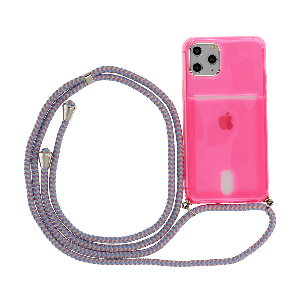 Калъф силикон – STRAP Fluo Case – iPhone X/XS – Розов