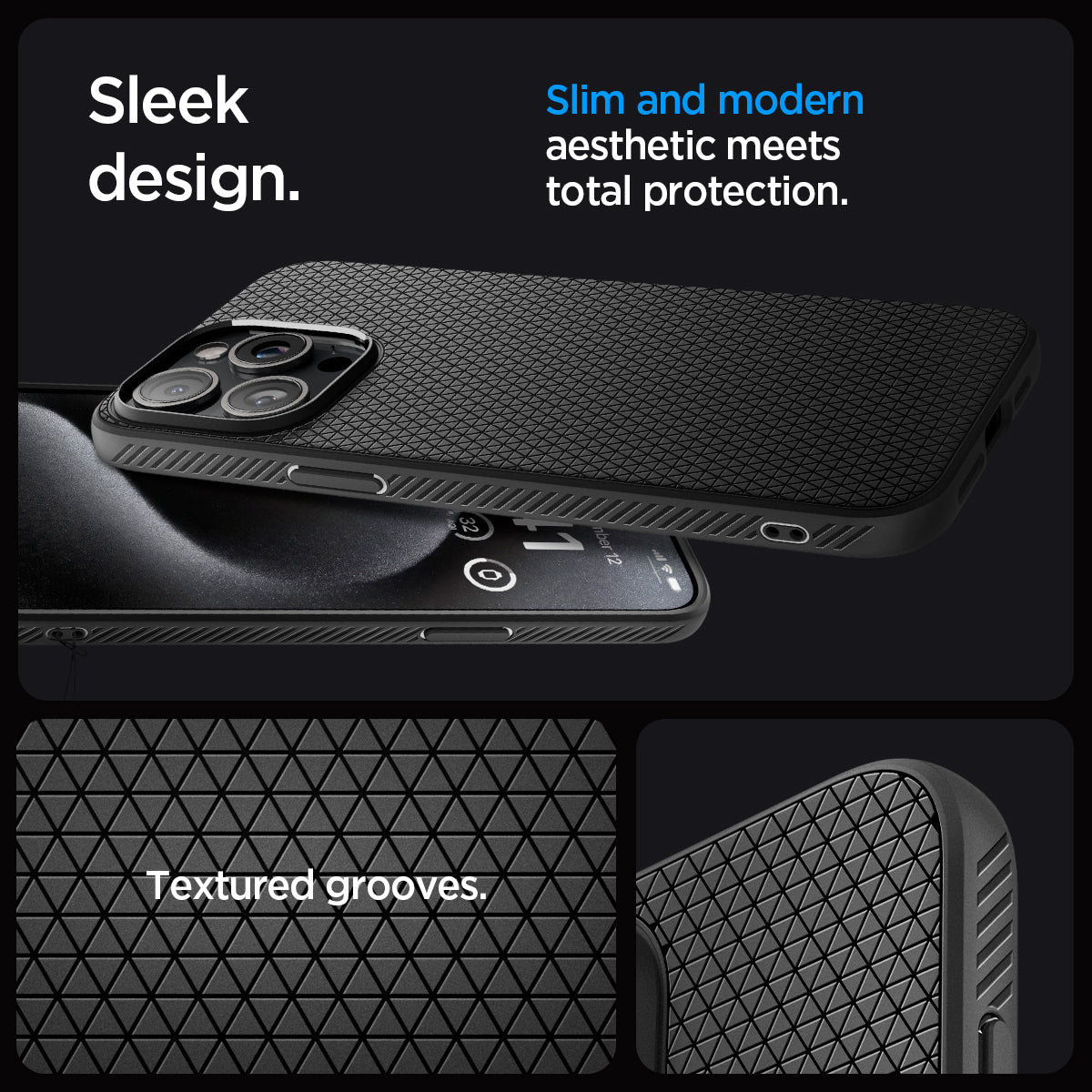 Spigen - Liquid Air - iPhone 15 Pro Max - Matte Black