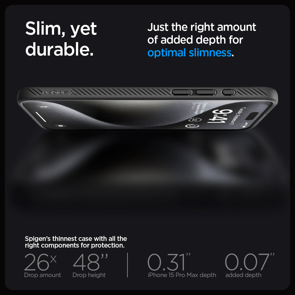 Spigen - Liquid Air - iPhone 15 Pro Max - Matte Black