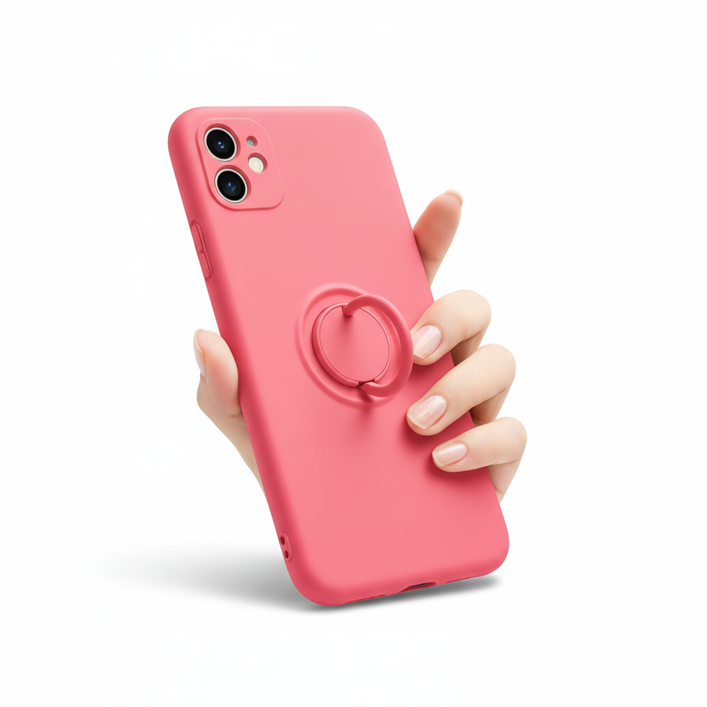 Силиконов калъф с магнетен съпорт Xiaomi Redmi Note 10 5G Розово