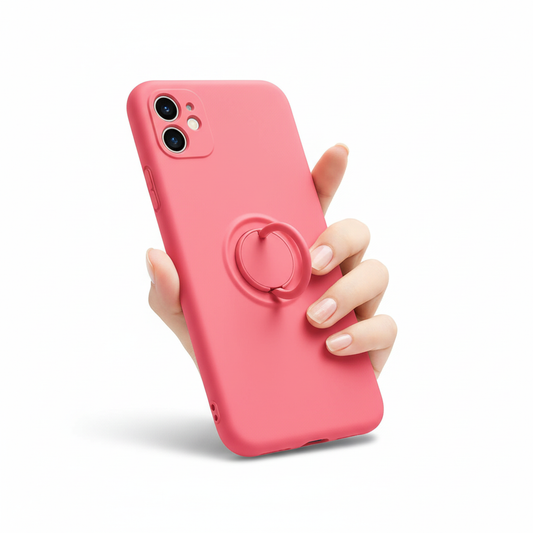 Силиконов калъф с магнетен съпорт Xiaomi Redmi Note 10 5G Розово