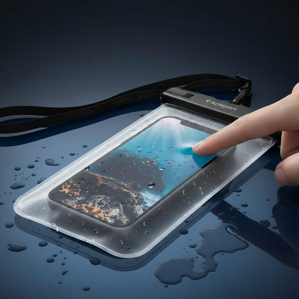 Spigen - (2 pack) Waterproof Case (A601)  - IPX8, for Phone 3.5 - 7" - Black