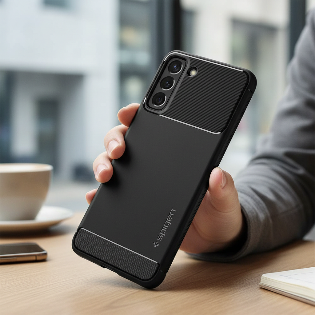 Spigen - Rugged Armor - Samsung Galaxy S21 - Black