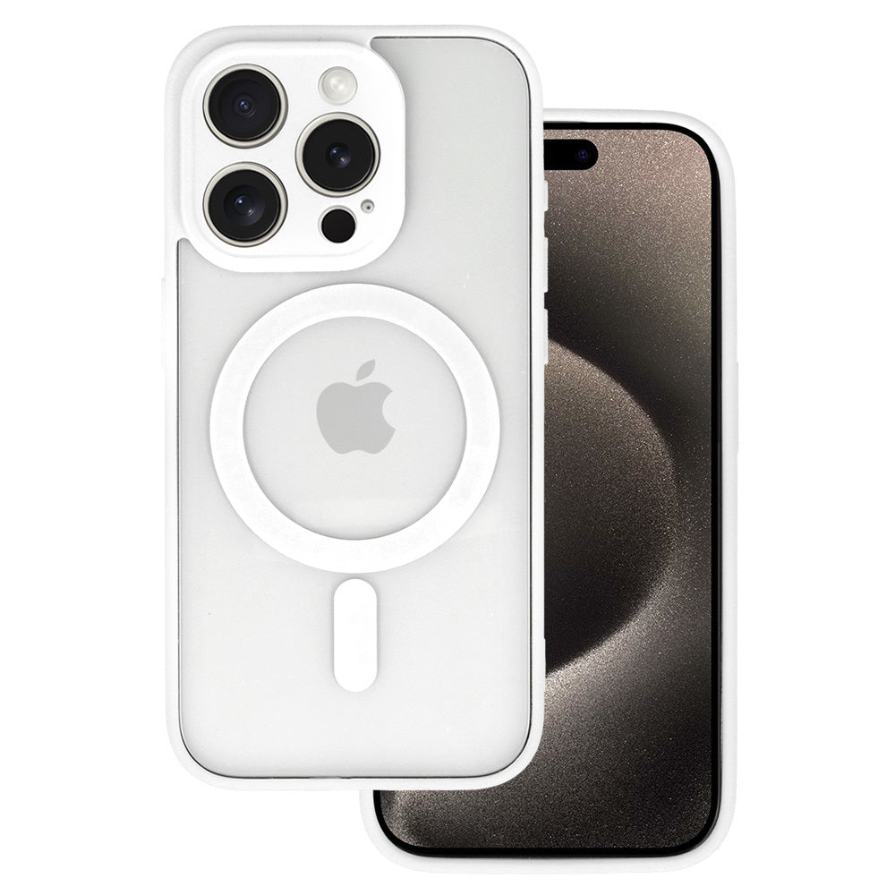 Acrylic Color MagSafe Калъф–iPhone 12 Pro Max–Бял