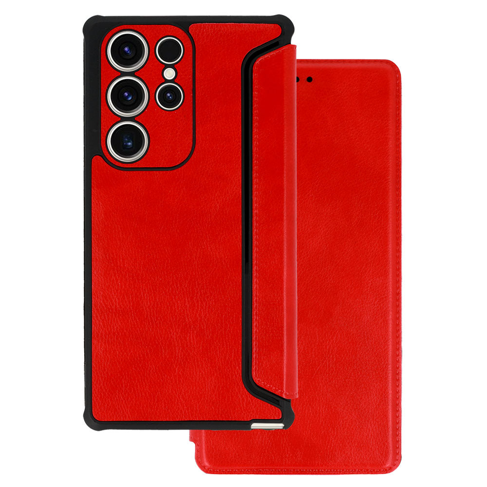 Razor Leather–Калъф Тефтер–Samsung Galaxy S23–Червен