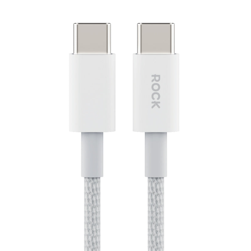 Rock – Кабел Z20 – Type-C към Type-C PD 60W 3A 1m. – Бял