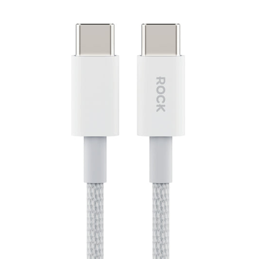 Rock – Кабел Z20 – Type-C към Type-C PD 60W 3A 1m. – Бял