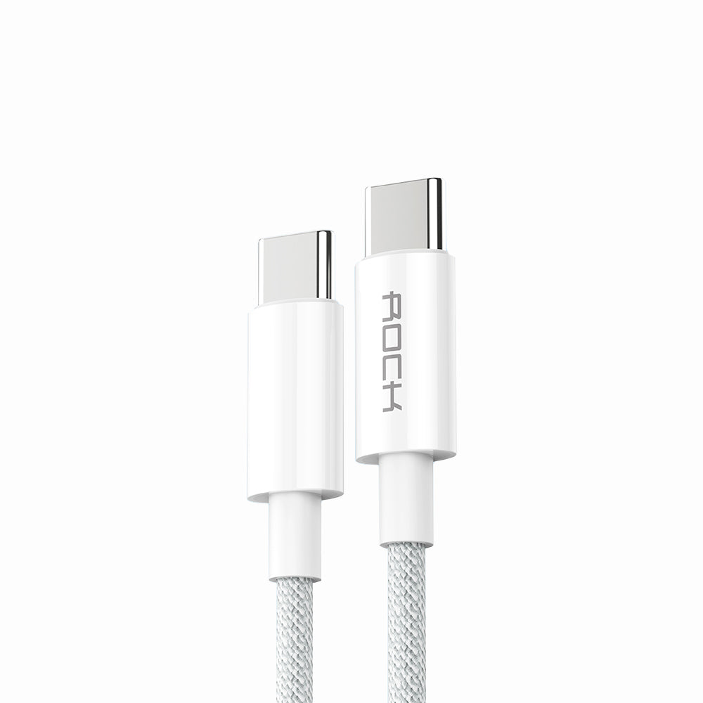 Rock – Кабел R6 – Type-C към Type-C PD 100W 5A 2m. – Бял