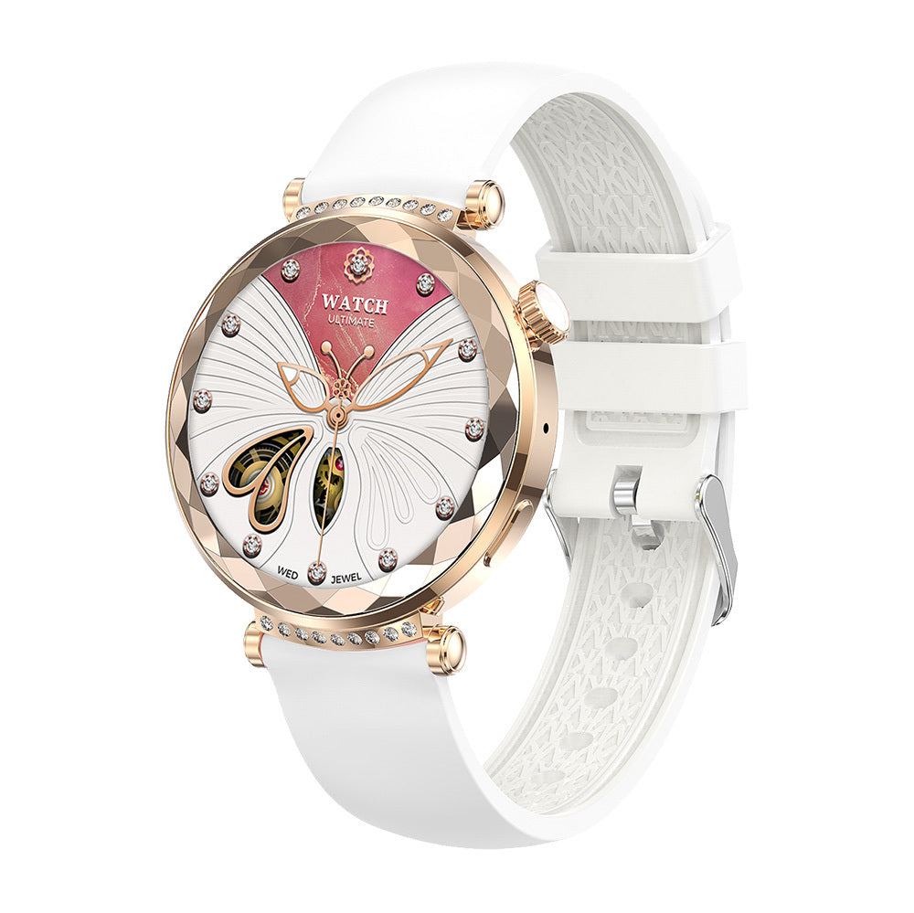 Blavec – Smartwatch W19 Liana HD AMOLED Voice Call (SWW19 RG) Розов + 2 paski – Златист