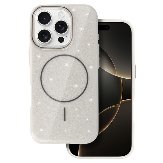 Калъф силикон – MagSafe Slim Shiny – iPhone 15 Pro – Сребрист