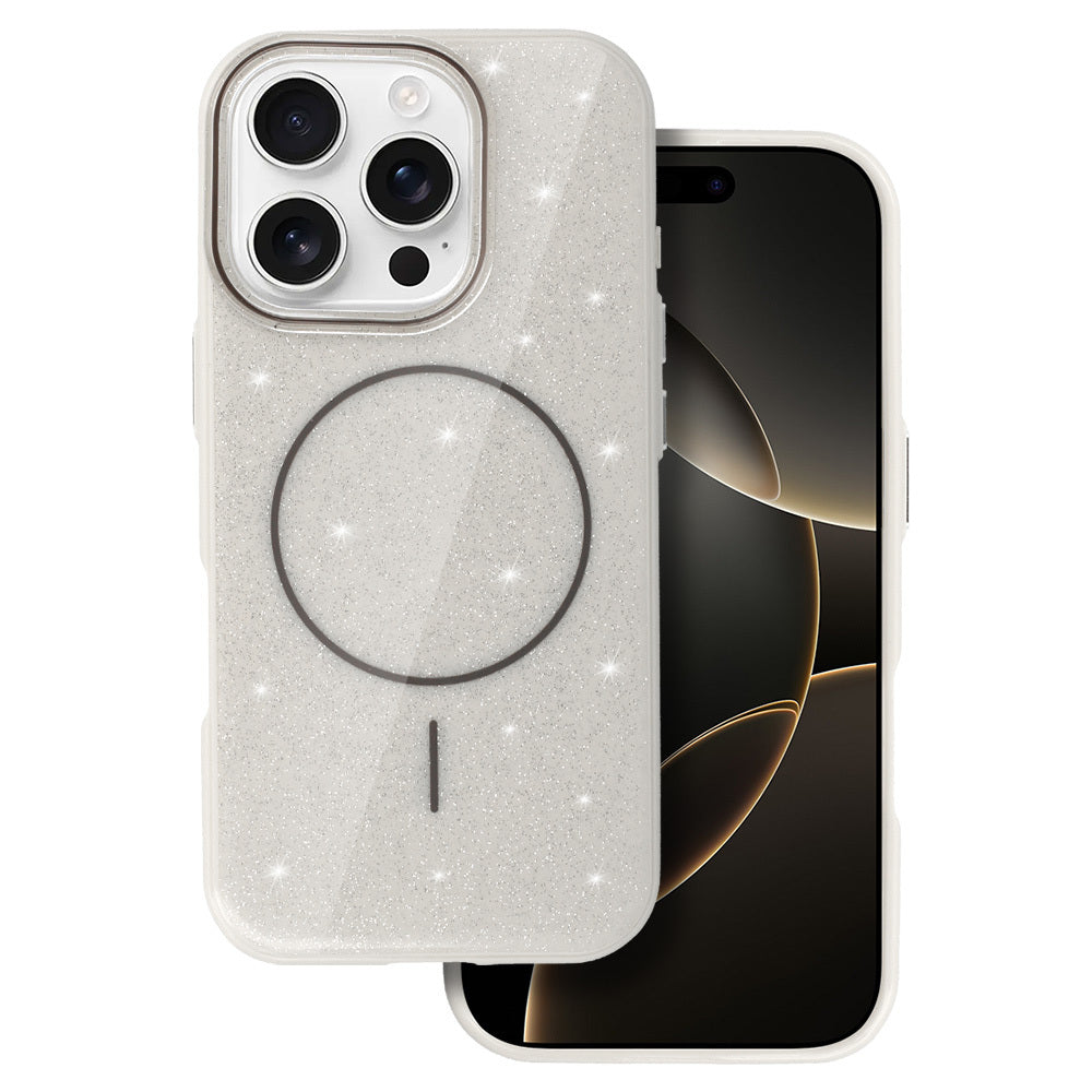 Калъф силикон – MagSafe – Slim Shiny – iPhone 16 – Сребрист