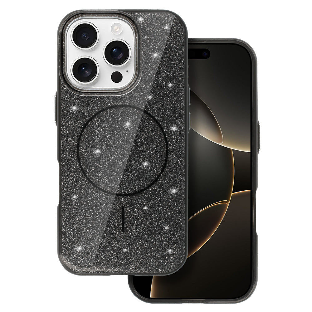 Калъф силикон – MagSafe Slim Shiny – iPhone 16 Pro Max – Черен