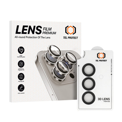 Закален Стъклен протектор – Tel Protect 3D Lens камери ( 3 обектива) – Samsung Galaxy S23 – Черен