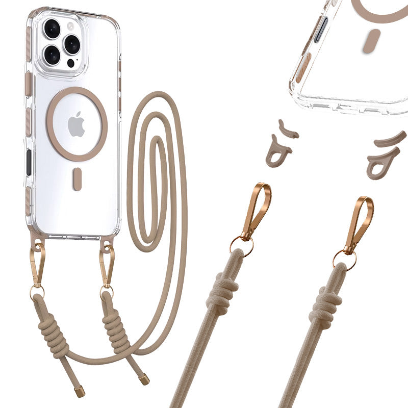 Калъф – Tel Protect Strap Clear – iPhone 15 Pro – Прозрачен-Златист