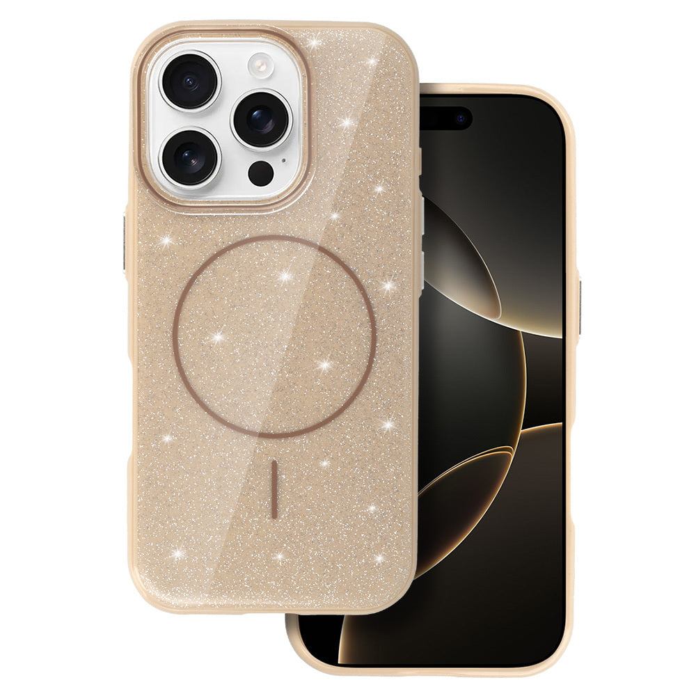 Калъф силикон – MagSafe – Slim Shiny iPhone 16e – Златист