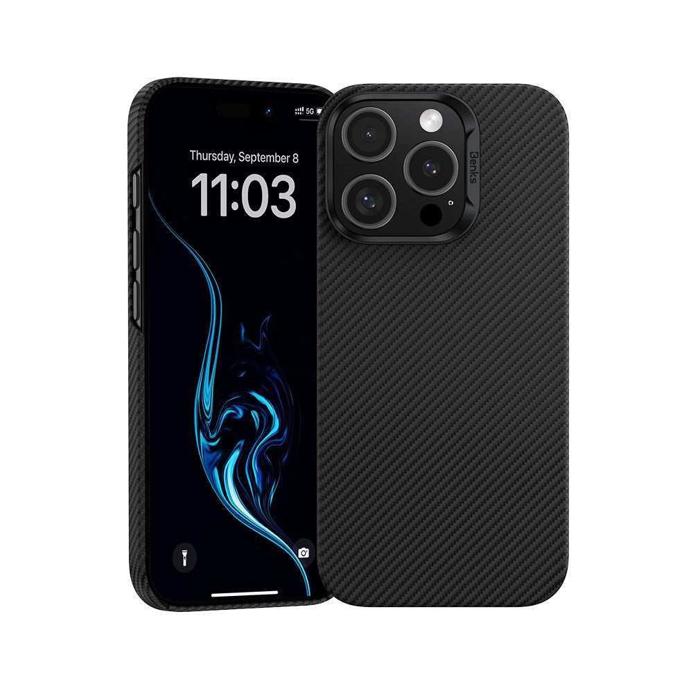Benks – Калъф Magnetic Armor Air Kevlar Pc Frame 600D (E065) – iPhone 16 Pro – Черен