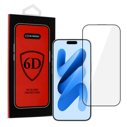 Закален Стъклен протектор – Tel Protect Full Glue 6D – iPhone 17 Air– Черен