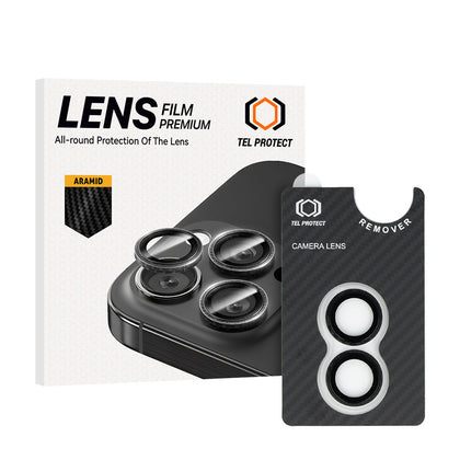 Закален Стъклен протектор – Tel Protect 3D Lens Aramid – за камерите (2 обектива)  – iPhone 17