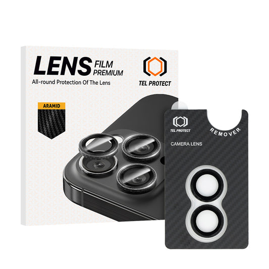 Закален Стъклен протектор – Tel Protect 3D Lens Aramid – за камерите (2 обектива)  – iPhone 17